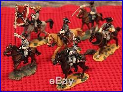 Britain's American Civil War Confederate Cavalry, 6 Lead Horses & Soldiers