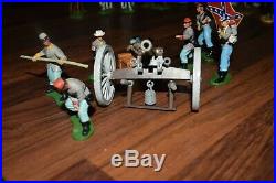 Britains 1960`s Swoppet American CIVIL War Confederate Field Gun & Crew Job Lot