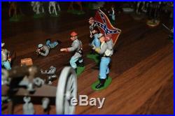 Britains 1960`s Swoppet American CIVIL War Confederate Field Gun & Crew Job Lot