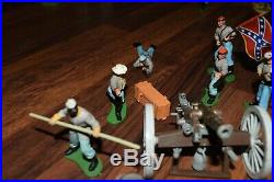 Britains 1960`s Swoppet American CIVIL War Confederate Field Gun & Crew Job Lot