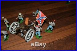 Britains 1960`s Swoppet American CIVIL War Confederate Field Gun & Crew Job Lot