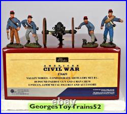 Britains 54mm 132 American CIVIL War 5-pc Confederate Artillery Set #1 17669
