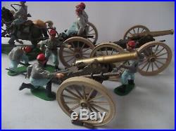 Britains 7434 Confederate American Civil War Gun Team & Limber Cannon And Crew