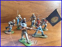 Britains Metal Civil War Soldiers 7 soldiers Confederate Pioneers South