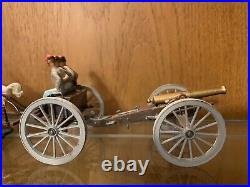 Britains Swoppet Civil War Artillery Limber Cannon and Crew Carriage Confederate
