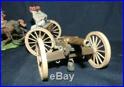 Britains Swoppet Confederate CIVIL War Gun Team And Limber With Cannon #7434