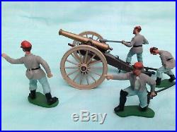 Britains U. S. Civil War Confederate Cannon Gun Team