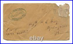 C. 1862 Civil War Confederate Prisoner Envelope 3cstamp Capt Edward R Crockett M1