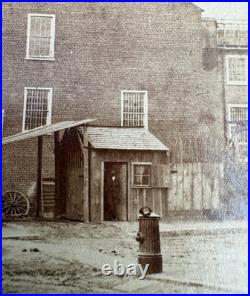 CASTLE THUNDER Confederate Prison Civil War Stereoview Card Richmond Virginia