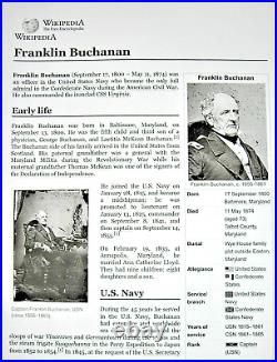 CDV CONFEDERATE ADMIRAL FRANKLIN BUCHANAN, C. S. N. From MARYLAND