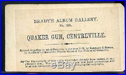 CDV Photograph CIVIL War Confederate Quaker Guns Centerville Virginia