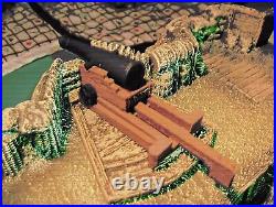 CIVIL WAR CONFEDERATE 3 GUN EARTHEN FORT SECTION WithCANNON & CREWS 54MM BY BARZSO