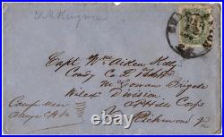 CIVIL WAR CONFEDERATE Cover CAPT WM AIKEN KELLY McGOWAN'S BRIGADE ORANGE C. H. VA