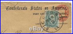 CIVIL War Confederate Use Official Overprint # U27 Stationery Richmond Va Rare
