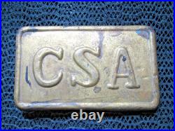 CIVIL WAR CSA CONFEDERATE DESIGN BRASS LEAD BELT BUCKLE! VINTAGE! RARE! 1970s