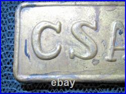 CIVIL WAR CSA CONFEDERATE DESIGN BRASS LEAD BELT BUCKLE! VINTAGE! RARE! 1970s