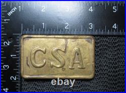 CIVIL WAR CSA CONFEDERATE DESIGN BRASS LEAD BELT BUCKLE! VINTAGE! RARE! 1970s
