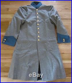 CIVIL War Csa Confederate Medium Grey Wool Infantry Frock Jacket-large