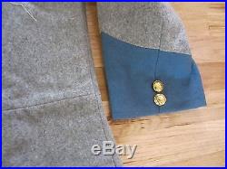 CIVIL War Csa Confederate Medium Grey Wool Infantry Frock Jacket-large