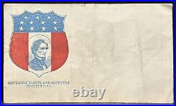 CIVIL WAR Cover CONFEDERATE THEME SOUTHERN RIGHTS & INSTITUTIONS RARE DESIGN