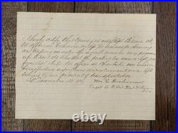 CIVIL WAR LETTER Document Confederate Captain Bachman SOUTH CAROLINA