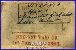 CIVIL WAR LOVE LETTER on Confederate 1862 $100 One Hundred Dollar Note