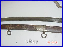 CIVIL War Us Cavalry Sword With Scabbard No Marks Confederate Import #t106