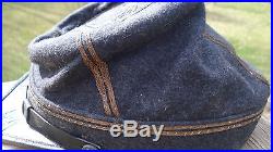 CIVIL WAR VETERAN'S CONFEDERATE KEPI WITH INFANTRY BUTTONS