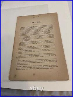 CIVIL War 1862 Confederate Congress Report Qualification Of Senators 1720