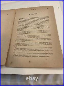 CIVIL War 1862 Confederate Congress Report Qualification Of Senators 1720