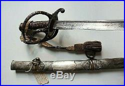 CIVIL War Captured Presentation Sword Captain 19th Michigan Used By Confederate