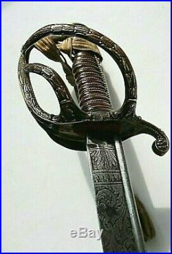 CIVIL War Captured Presentation Sword Captain 19th Michigan Used By Confederate