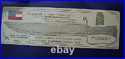 CIVIL War Confederate 18 1/2 D Guard Bowie Alabama Knife Not Sword W Provenance