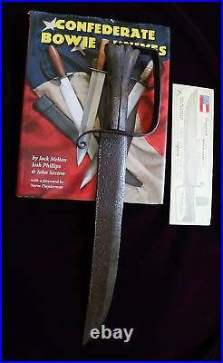 CIVIL War Confederate 18 1/2 D Guard Bowie Alabama Knife Not Sword W Provenance