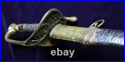 CIVIL War Confederate A H Dewitt Snakes In Guard Officer Sword 1 Of 20 Existance