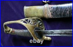 CIVIL War Confederate A H Dewitt Snakes In Guard Officer Sword 1 Of 20 Existance