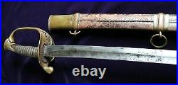CIVIL War Confederate A H Dewitt Snakes In Guard Officer Sword 1 Of 20 Existance