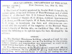 CIVIL War Confederate Ammunition Explosion Mobile Alabama 1865