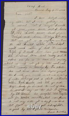 CIVIL War Confederate Autograph Letter Signed 07/09/1861