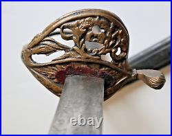 CIVIL War Confederate B Douglas Staff Foot Officer Sword Cs & Star On Guard