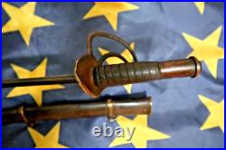 CIVIL War Confederate Dog River Boyle & Gamble Virginia Flat Blade Cavalry Sword