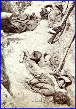 CIVIL War Confederate Ft Mahone 3rd Battle Of Petersburg Battle Photo Stereoview