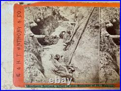 CIVIL War Confederate Ft Mahone 3rd Battle Of Petersburg Battle Photo Stereoview