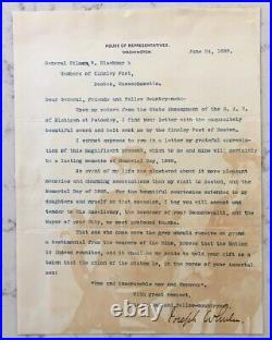 CIVIL War Confederate General Fighting Joe Joseph Wheeler Tls Signed Letter 1899
