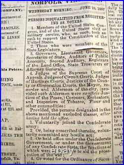 CIVIL War Confederate General James Longstreet Norfolk Virginia News 1867