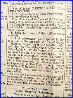 CIVIL War Confederate General James Longstreet Norfolk Virginia News 1867