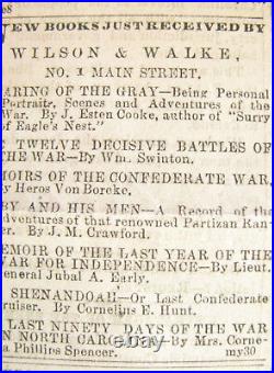 CIVIL War Confederate General James Longstreet Norfolk Virginia News 1867