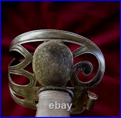 CIVIL War Confederate General Staff Sword W Eagle & Csa On Hilt & Blade 10 Known