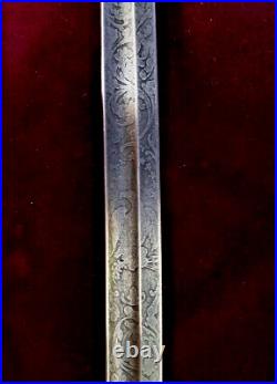 CIVIL War Confederate General Staff Sword W Eagle & Csa On Hilt & Blade 10 Known