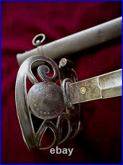 CIVIL War Confederate General Staff Sword W Eagle & Csa On Hilt & Blade 10 Known